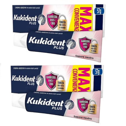 Kukident Plus Barriera Anti Cibo Bi Pacco 57ml+57ml