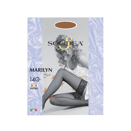 Solidea Calze Autoreggenti Marilyn 140 Sheer Camel Taglia Ml