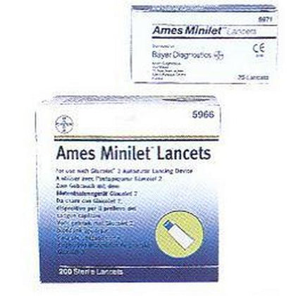 Ames Minilet Lancet 200 Pezzi