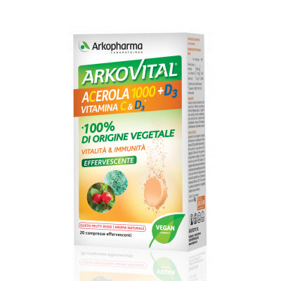 Arkovital Acerola 1000+vitamina D3 Compresse Effervescenti