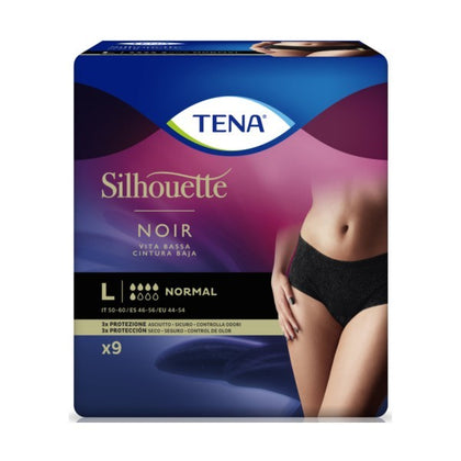 Tena Silhouette Noir L Normal 9 Pezzi