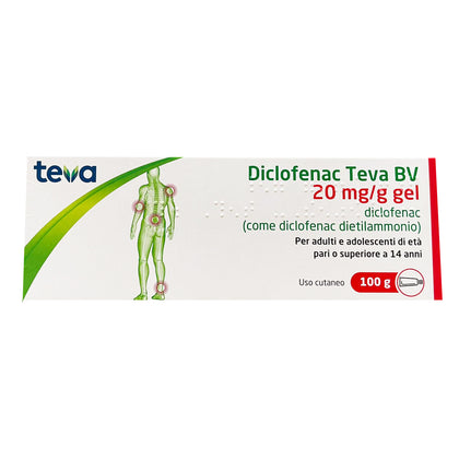 Diclofenac Teva Bv 20mg/g Gel 100g