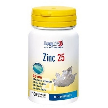 Longlife Zinc 25mg 100 Compresse