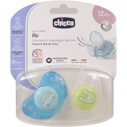 Chicco Succhietto Air Boy Silicone 16-36 M 2 Pezzi