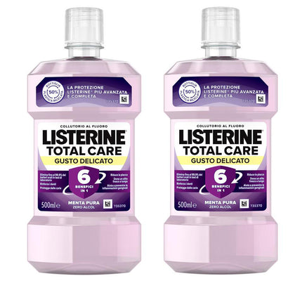 Listerine Total Care Collutorio Gusto Delicato 2X500Ml