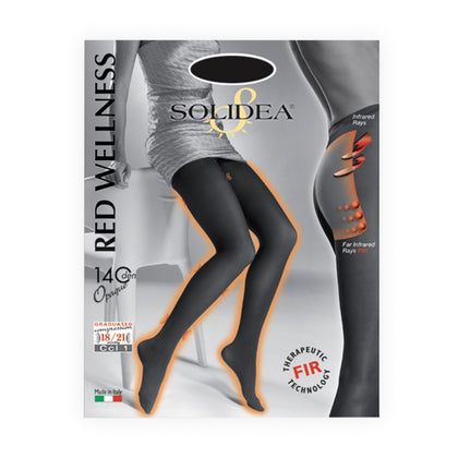 Solidea Collant Red Wellness 140 Opaque Nero Taglia 2-m