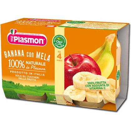 Plasmon Omogeneizzato Banana/mela2x104g