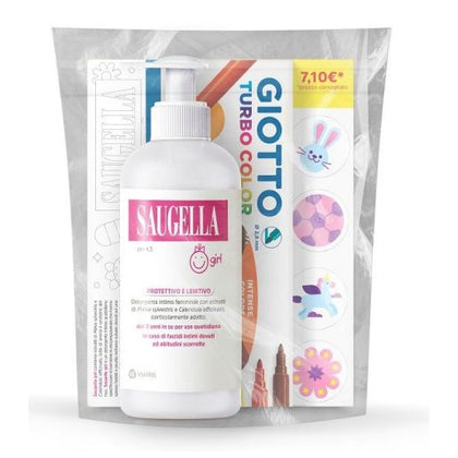 Saugella Girl 200ml + Pennarelli Giotto Turbocolor