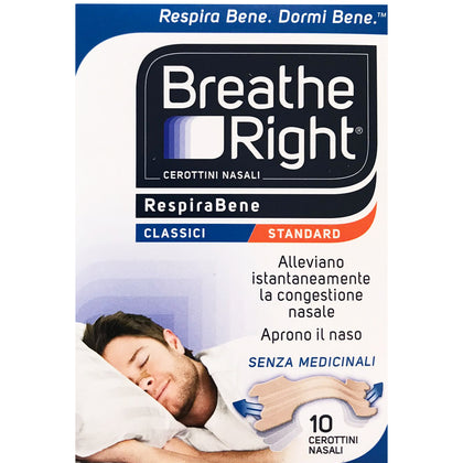 Breath Right Cerotti Nasali Classici Standard 10 Pezzi